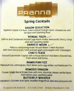 Pranna’s Spring Cocktail Launch