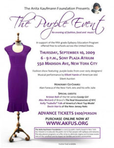 The Anita Kaufmann Foundation Presents “The Purple Event”
