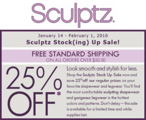 Sculptz Shapewear & Legwear – Stock(ing) Up Sale! 25% off + Free Shipping