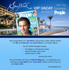 Win a VIP Vacay from SpaWeek & People Magazine