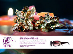 Jimmy Crystal NY Holiday Sample Sale!