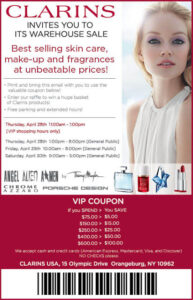 Clarins Invites you to its Warehouse Sale!