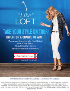 Win Free Concert Tickets from LOFT!