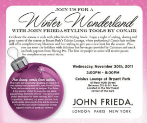 You’re Invited: John Frieda Styling Tools by Conair Holiday Public Event