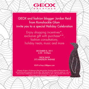 GEOX Madison Ave Holiday Shopping Celebration