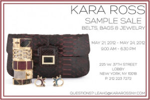 Shopping NYC – Kara Ross Sample Sale