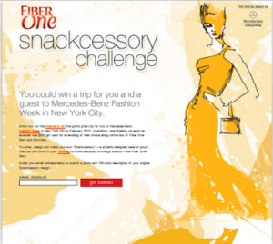 Fashion Snackcessory Challenge from Fiber One – Win a Trip for Two to Mercedes-Benz Fashion Week Fall 2013