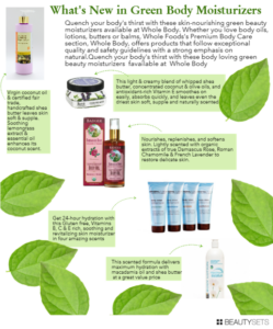 It’s Easy Being Green – Organic Body Moisturizers
