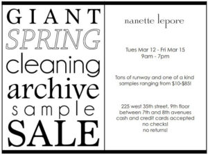 Shopping NYC | Vintage Nanette Lepore Sample Sale