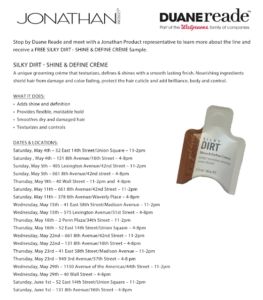 Get FREE Jonathan Product Samples at Participating Duane Reade Locations