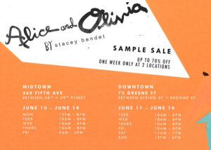SHOPPING NYC: alice + olivia by Stacey Bendet Sample Sale