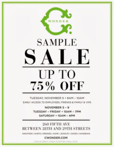 Shopping NYC | C. Wonder Sample Sale
