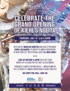 FREE EVENT NYC: You’re Invited to Celebrate the Grand Opening of  #KiehlsNolita Store