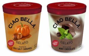 Seasonal Delights | Ciao Bella Pumpkin Sea Salt Caramel & Mistletoe Mint Chocolate Gelatos