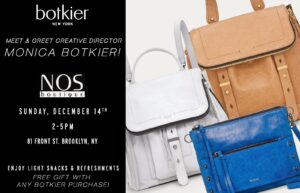 NYC Event Alert – Meet & Greet Handbag Designer Monica Botkier at NOS Boutique