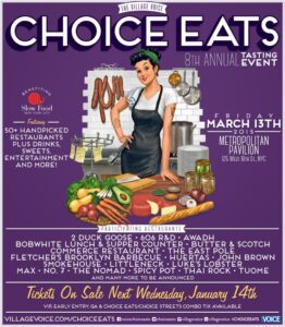 NYC Foodie Event: Village Voice Announces 8th Annual Choice Eats 2015