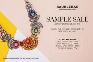 SHOPPING NYC: BaubleBar Sample Sale
