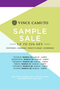 SHOPPING NYC: Vince Camuto Sample Sale
