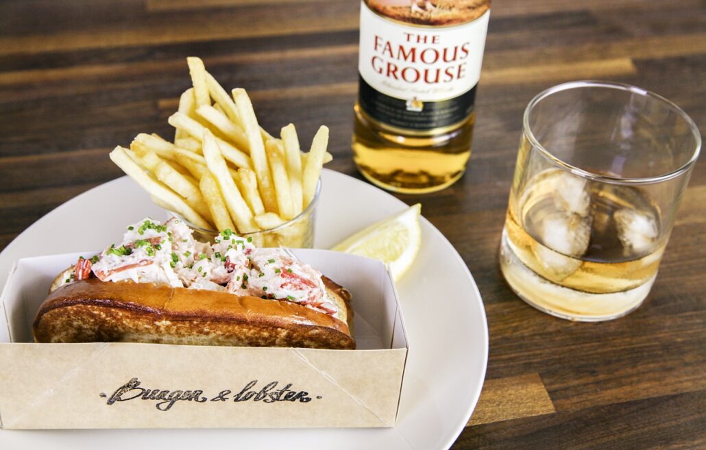 Famous Grouse and Burger and Lobster