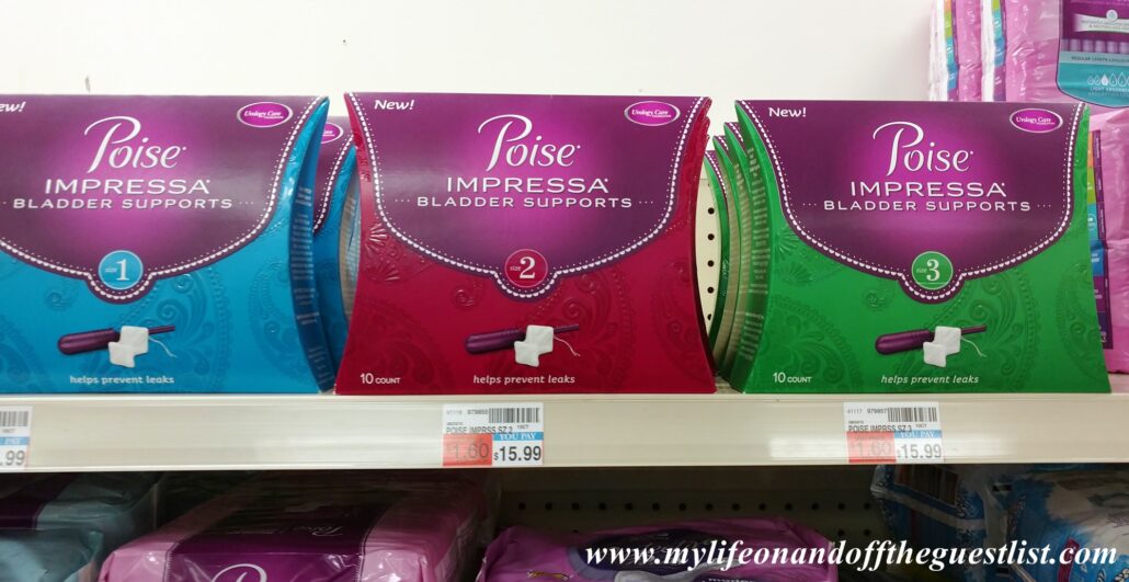 Poise_Impressa_Bladder_Supports_Sizing_Kit_on_CVS_Shelf_www.mylifeonandofftheguestlist.com