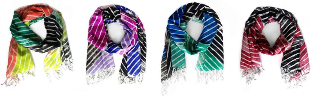 Pepette Mosaic stripe scarf