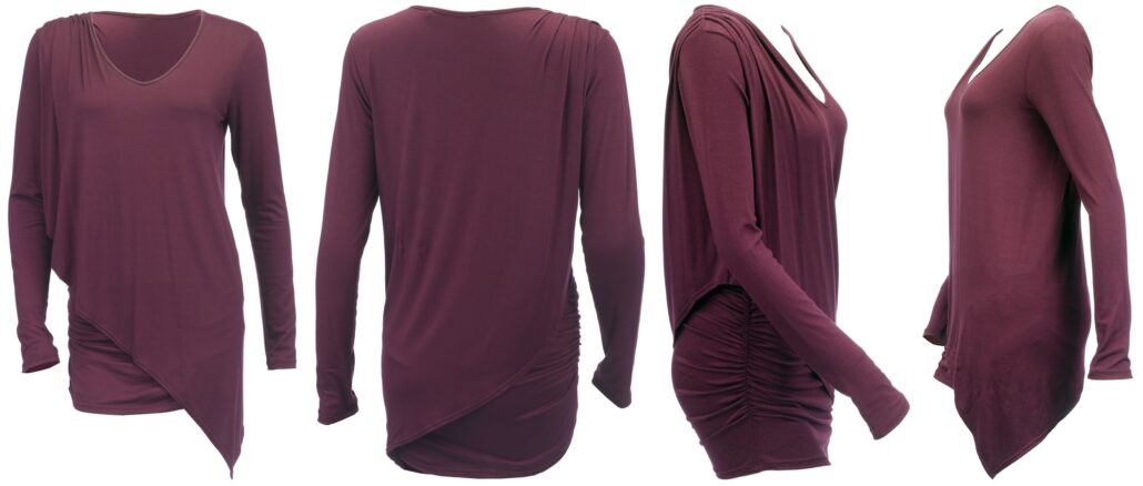 Lola & Sophie Cranberry Overdrape Top