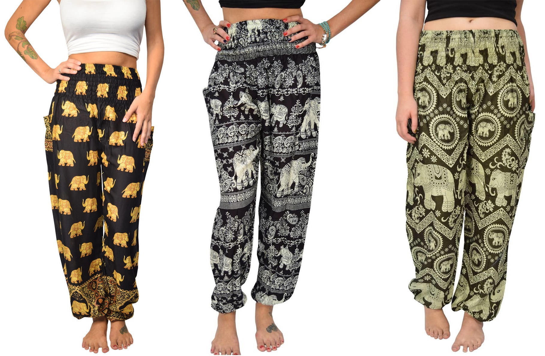 Kids Thai Elephant Print Harem Trousers – The Hippy Clothing Co.