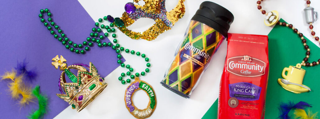 Community Coffee Mardi Gras King Cake coffee