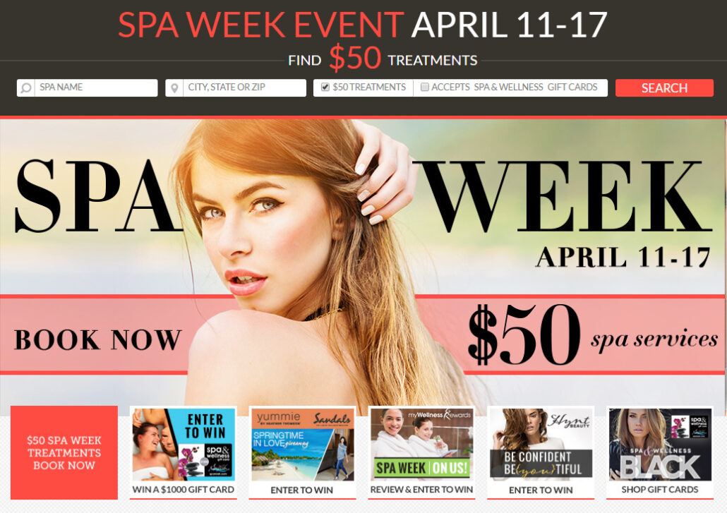 Spa Week April 11th-17th, 2016