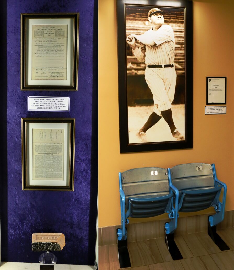 Babe Ruth Bill of Sale and Original Stadium Seats