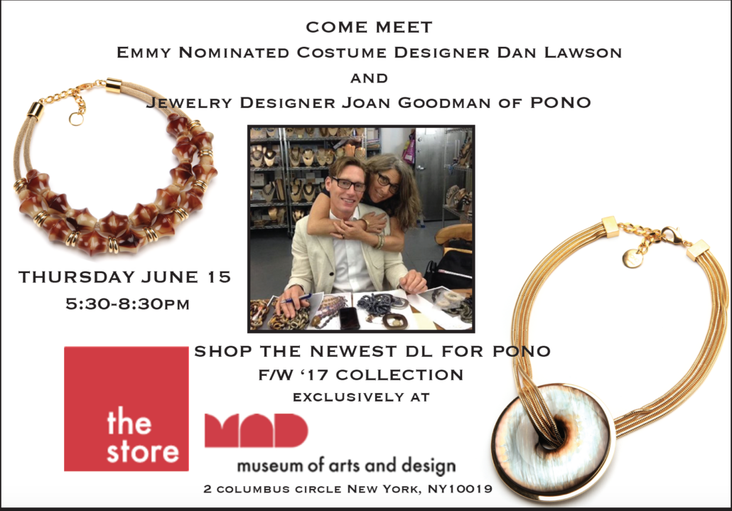 Meet Costume Designer Dan Lawson at the DL for PONO Fall 2017 Event