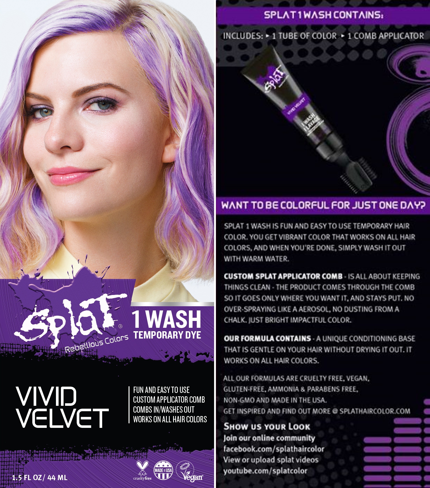 GIVEAWAY Splat Hair Color 1 Wash Temporary Hair Dye
