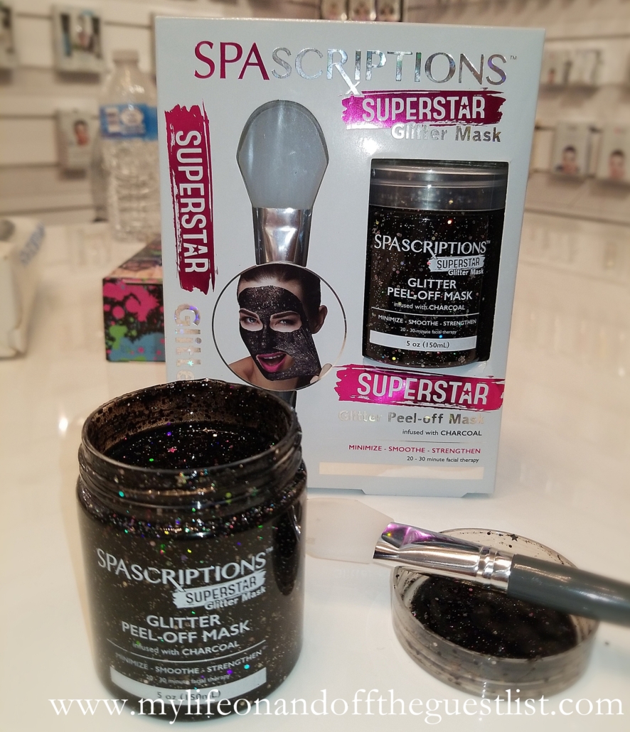 SPAscriptions Peel-Off Charcoal Glitter Mask