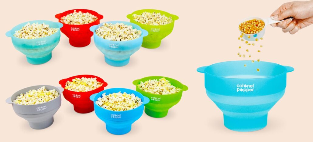 The Original Colonel Popper Silicone Microwave Popcorn Popper