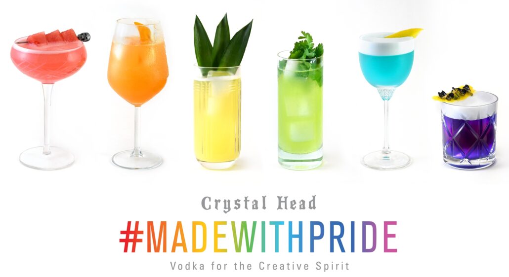 Rainbow Cocktails #MadeWithPride & Crystal Head Vodka