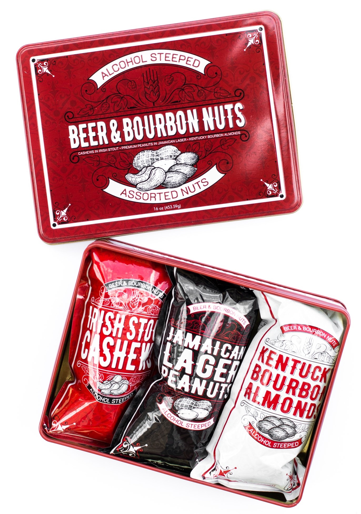 Beer and Bourbon Nuts Gift Tin