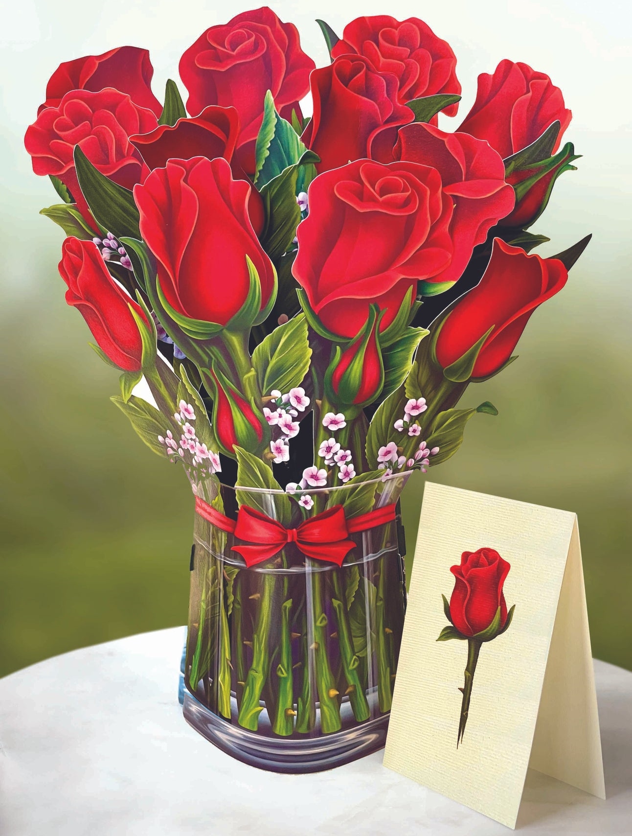 FreshCut Paper Pop-Up Red Amaryllis Bouquet