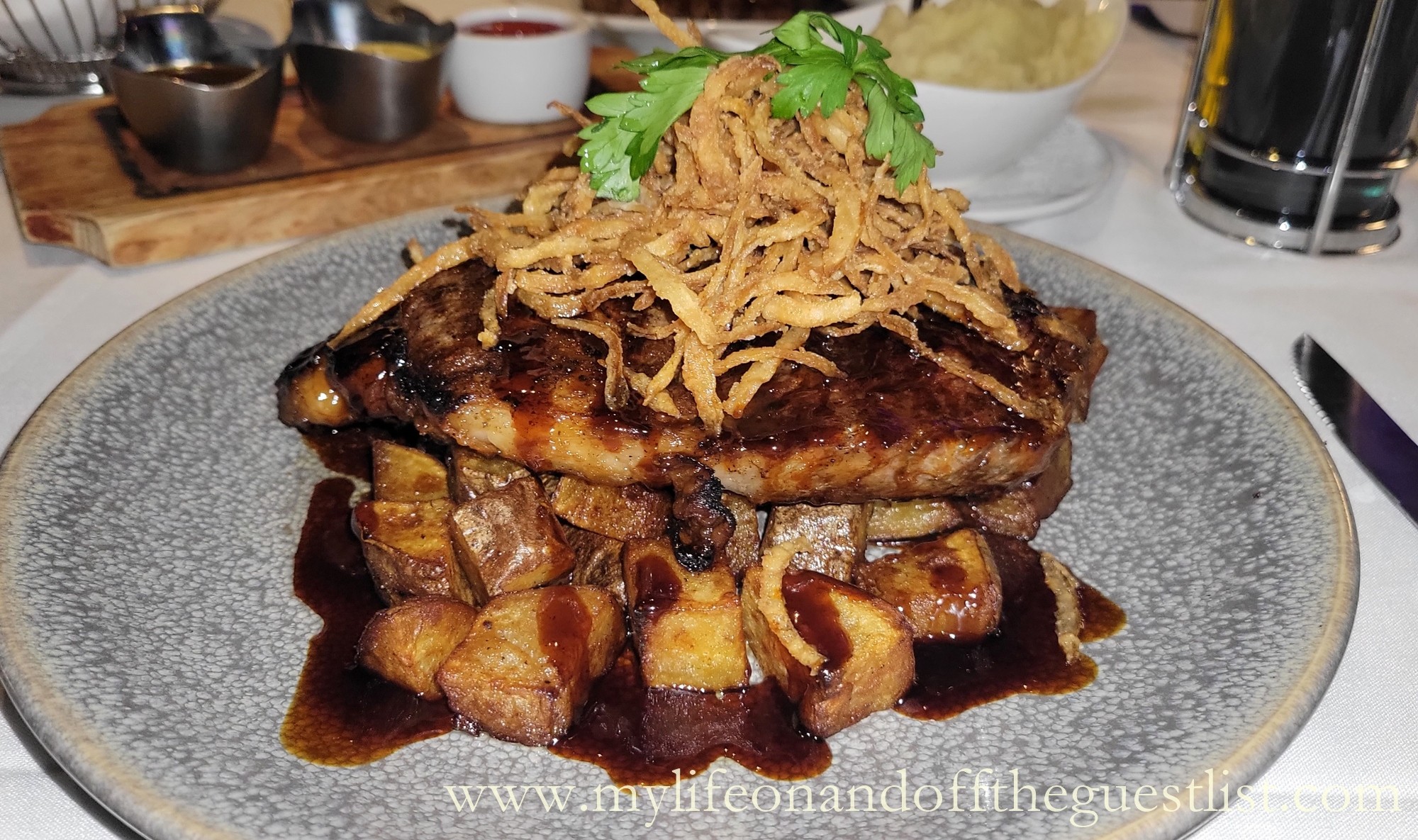 UN Plaza Grill's Delmonico Steak with Teriyaki Glaze