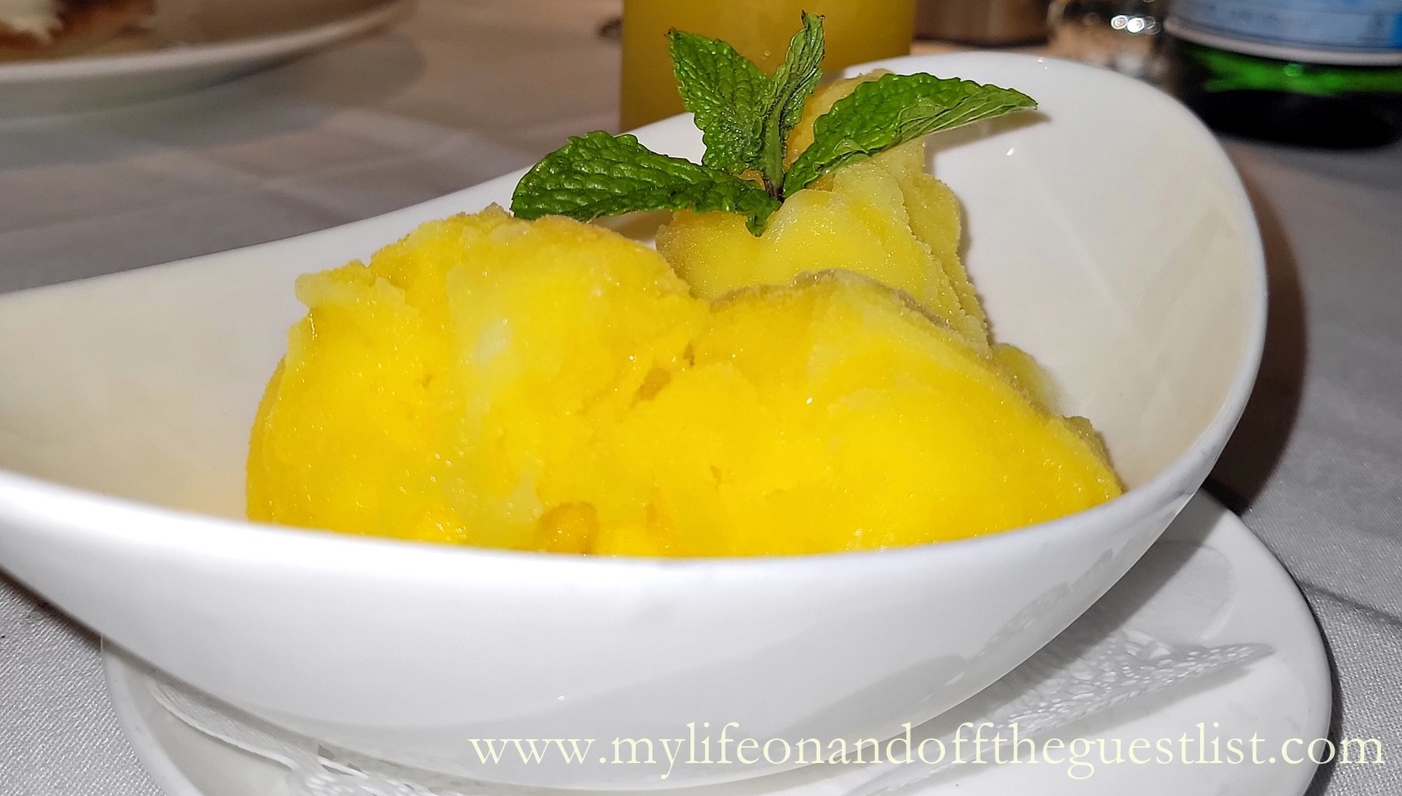 Dessert: Mango Sorbet