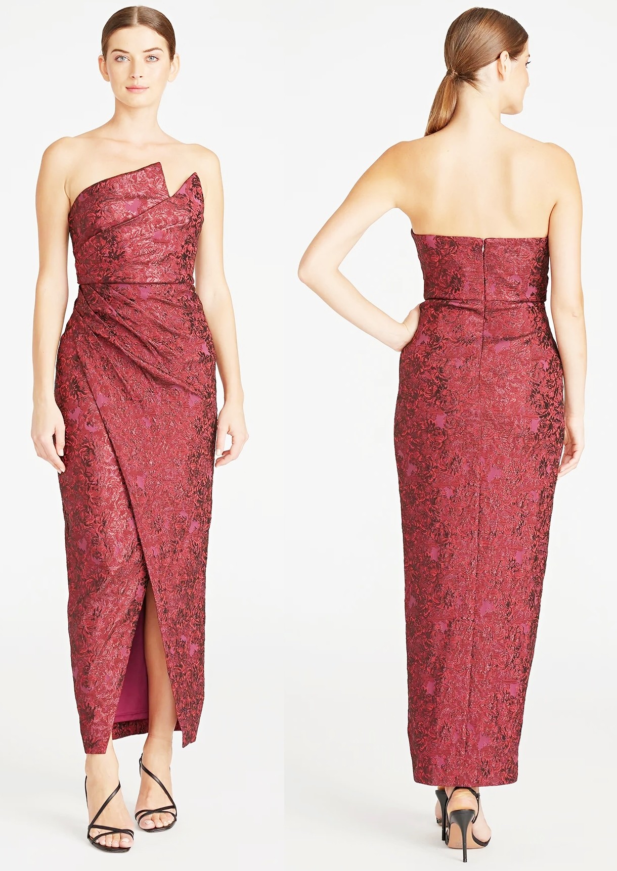 HARMONY ASYMMETRICAL GOWN - Pantone’s Color of the Year, Viva Magenta 18-1750