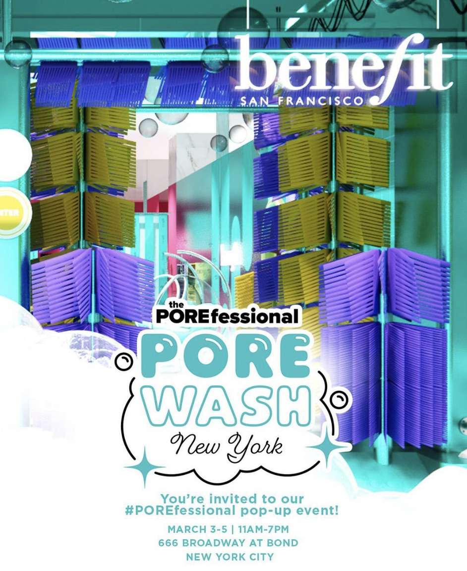 Benefit’s PORE Wash NYC Pop-Up