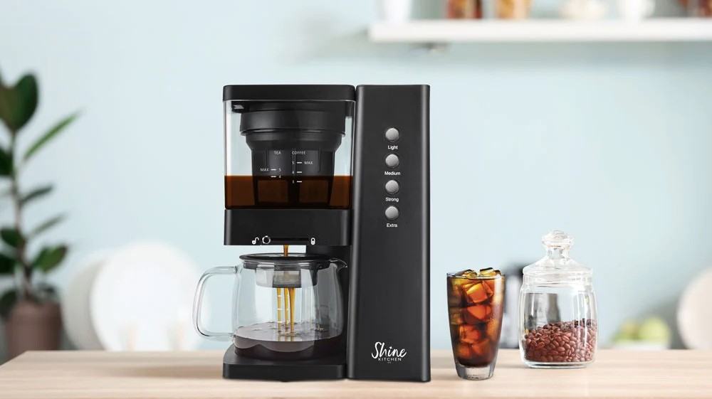 Shine Kitchen Co.® Rapid Cold Brew Coffee & Tea Machine with Vacuum  Extraction Technology