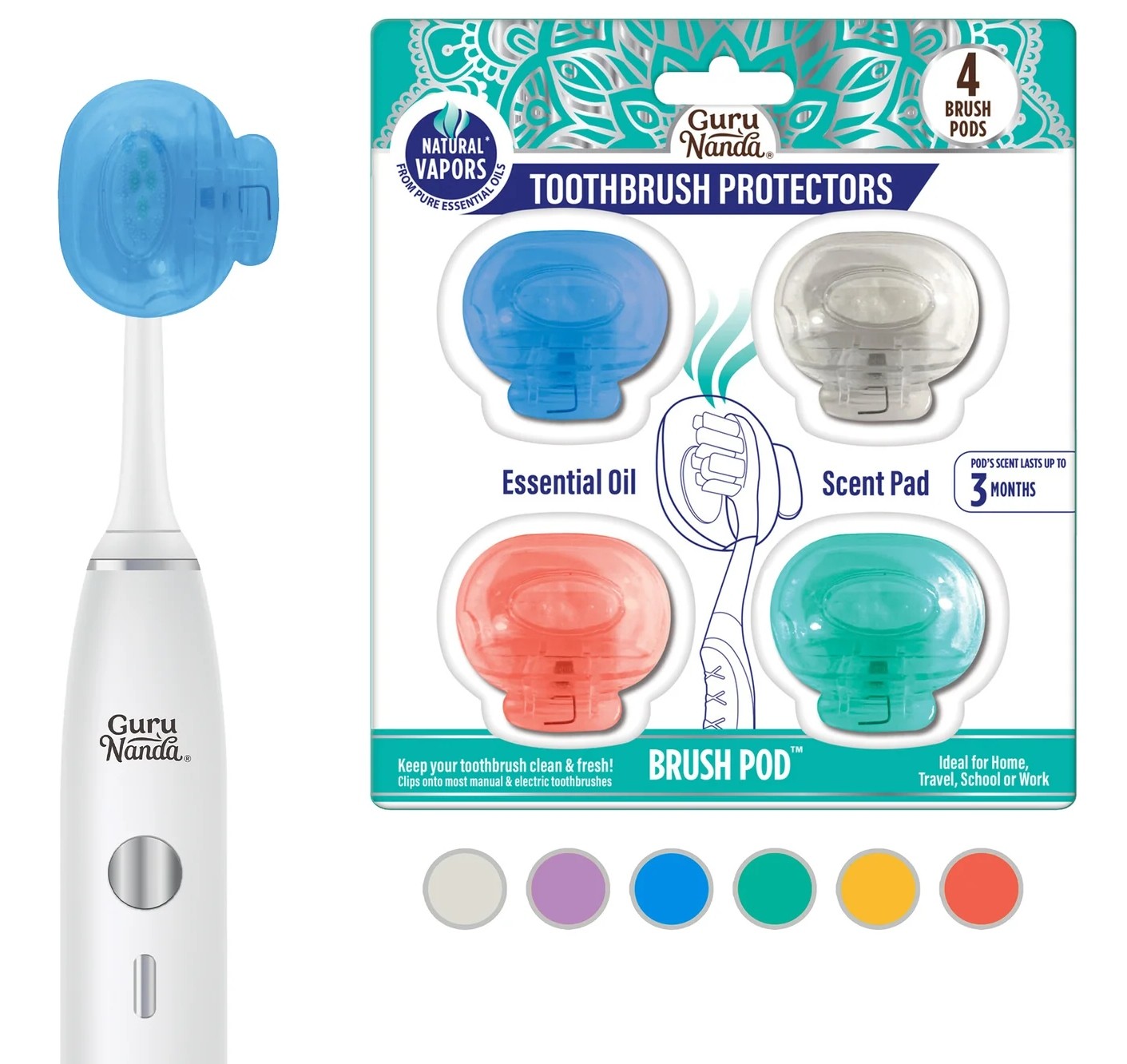 GuruNanda Brush Pods Keeps your Toothbrush Healthy and Clean