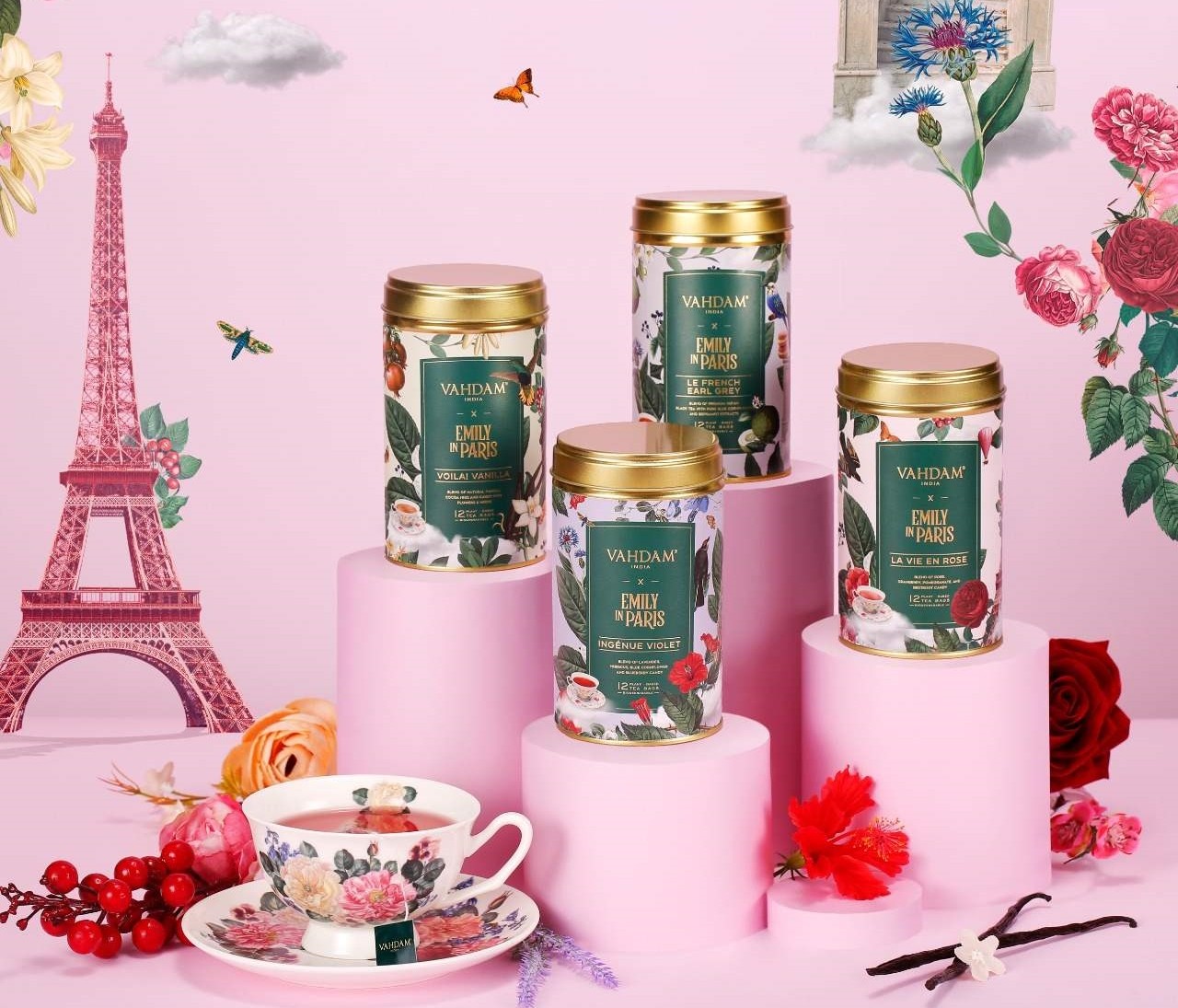 Vahdam India Launches Emily in Paris Tea Collection Collab