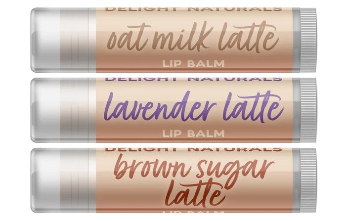 Coffee-Inspired Lip Care: Delight Naturals Latte Lip Balm Trio