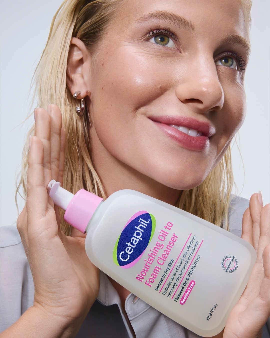 Cetaphil's Nourishing Oil-to-Foam Cleanser for Hydrated, Healthy Skin