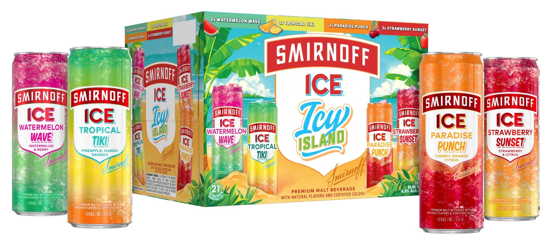 Smirnoff Ice Launches New Icy Island Variety Pack with Four Tropical Flavors for Summer