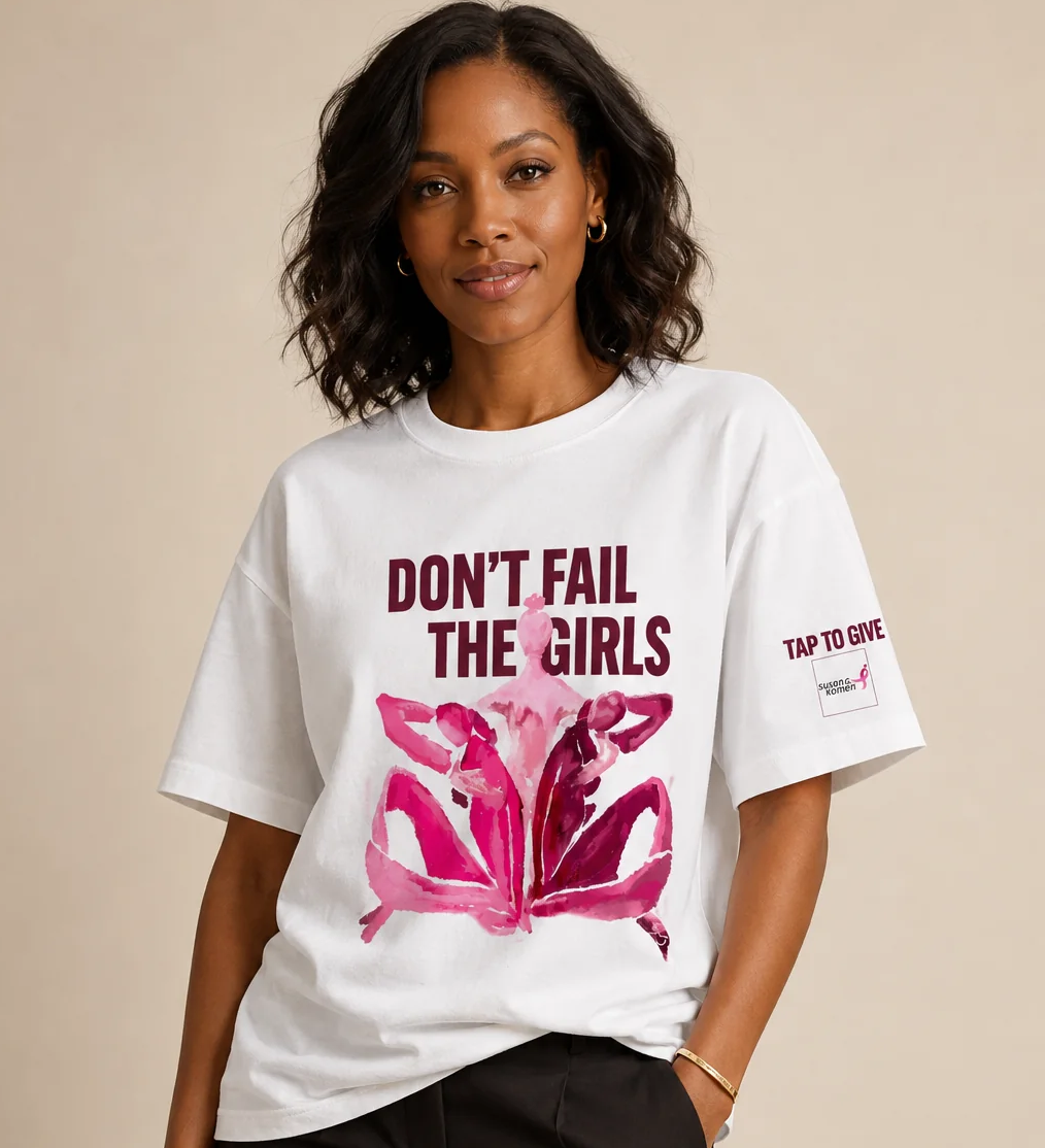Komen Giving Tee by Harlem’s Fashion Row and Stella Jean for Breast Cancer Awareness