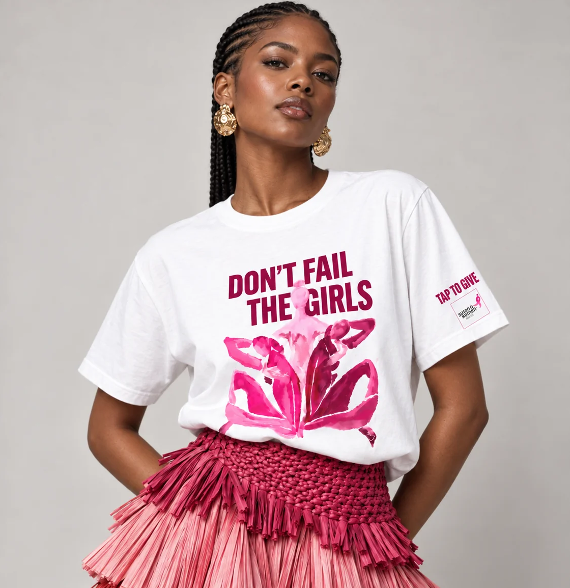 Komen Giving Tee by Harlem’s Fashion Row and Stella Jean for Breast Cancer Awareness